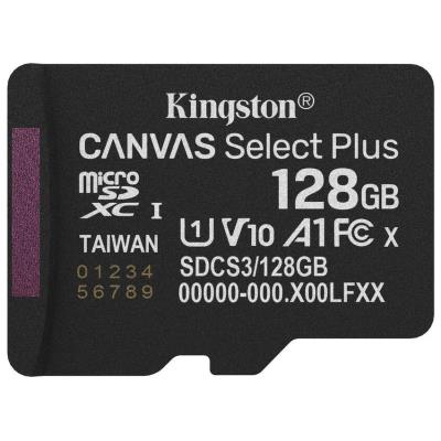 KINGSTON Canvas Select Plus Gen3 128GB microSDXC / A1 / up to  150MB/s  / vč. adaptéru