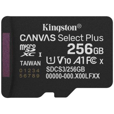 KINGSTON Canvas Select Plus Gen3 256GB microSDXC / A1 / up to  150MB/s  / vč. adaptéru