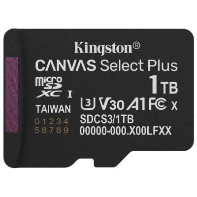 KINGSTON Canvas Select Plus Gen3 1TB microSDXC / A1 / up to  150MB/s  / vč. adaptéru