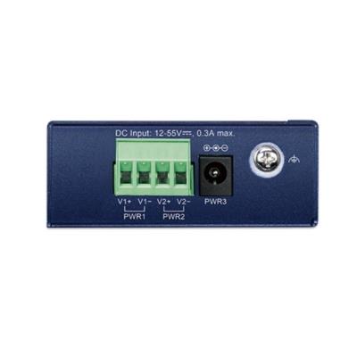 Planet IGS-500T-E, 5x 1000Base-T, DIN, IP40, rozšířený teplotní rozsah -40~75°C, ESD+EFT do 6kV, triple 12~55VDC, 250m