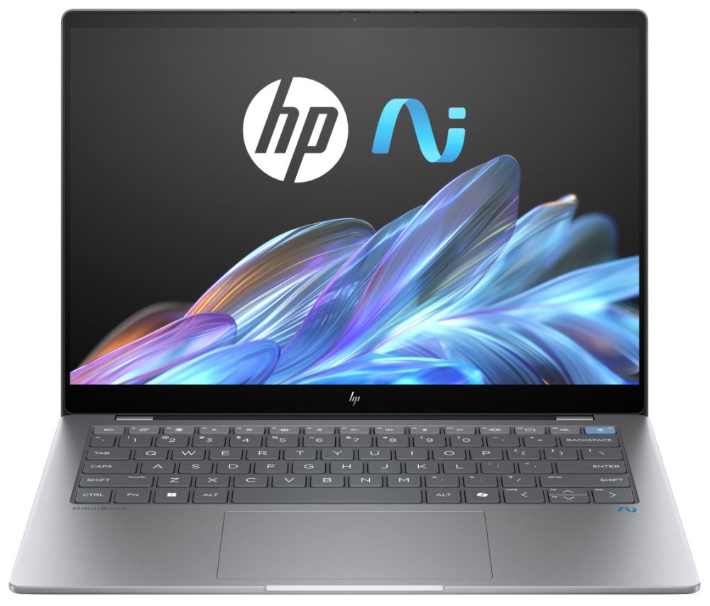 HP OmniBook X 14-fe0011nc/ X1E-78-100/ 32GB DDR5/ 1TB SSD/ Qualcomm Adreno/ 14"2,2K,touch/ W11H/ stříbrný