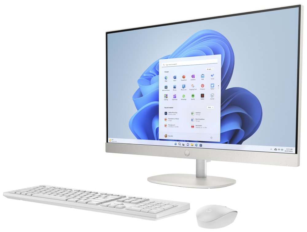 HP 27-cr1006nc/ AiO/ Ultra 5-125U/ 16GB DDR5/ 1TB SSD/ Intel® Graphics/ 27" FHD,matný/ W11H/ kbd+myš/ bílý