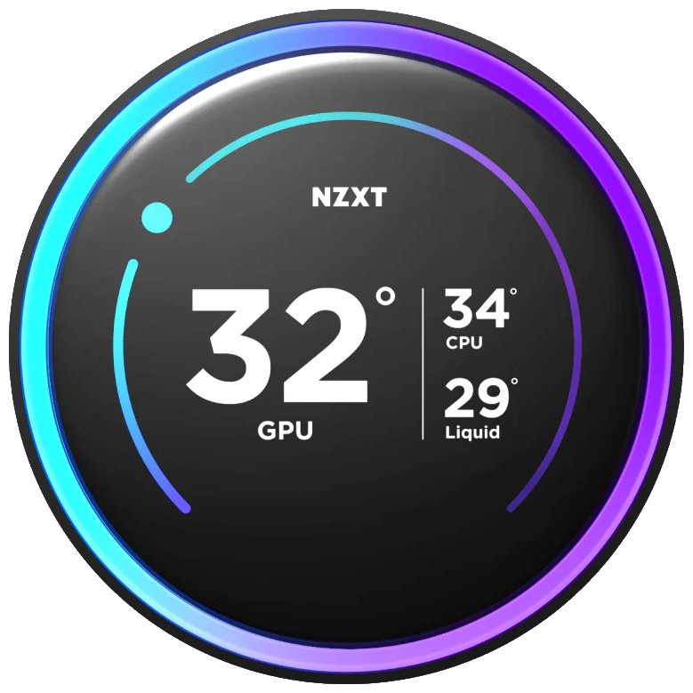 NZXT vodní chladič Kraken 280 ELITE RGB / 2x140mm RGB fan / 4-pin PWM / LCD disp. / 6 let