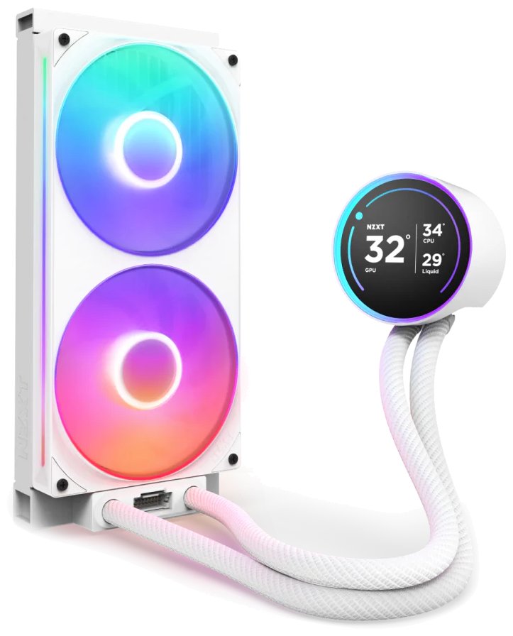NZXT vodní chladič Kraken 280 ELITE RGB / 2x140mm RGB fan / 4-pin PWM / LCD disp. / 6 let