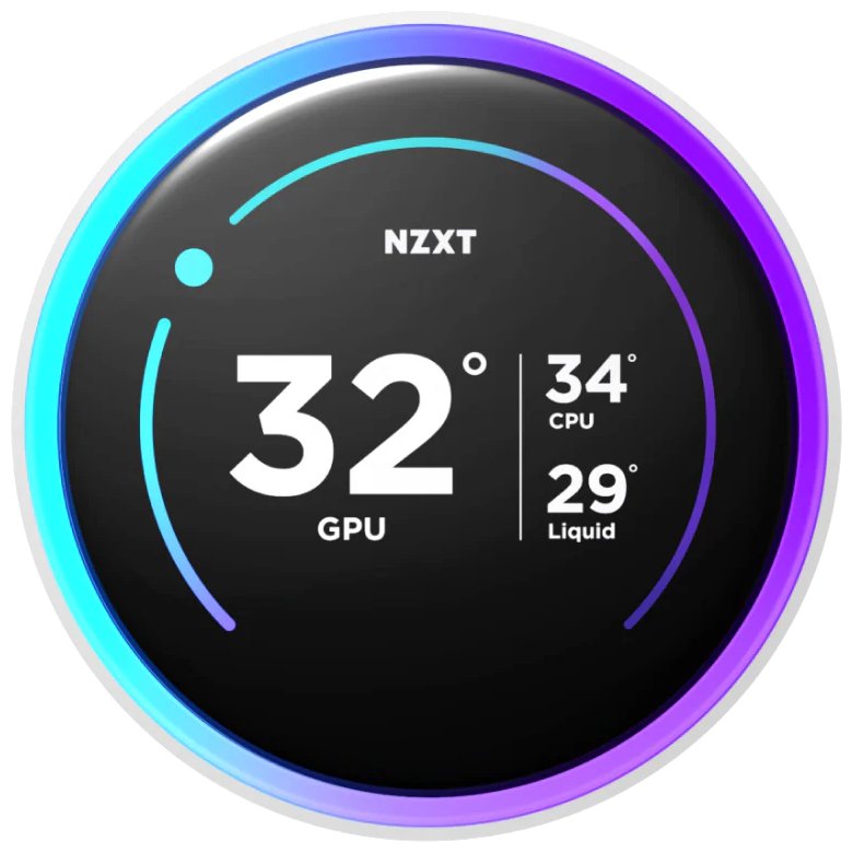 NZXT vodní chladič Kraken 280 ELITE RGB / 2x140mm RGB fan / 4-pin PWM / LCD disp. / 6 let