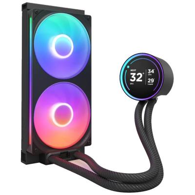 NZXT vodní chladič Kraken 280 ELITE RGB / 2x140mm RGB fan / 4-pin PWM / LCD disp. / 6 let