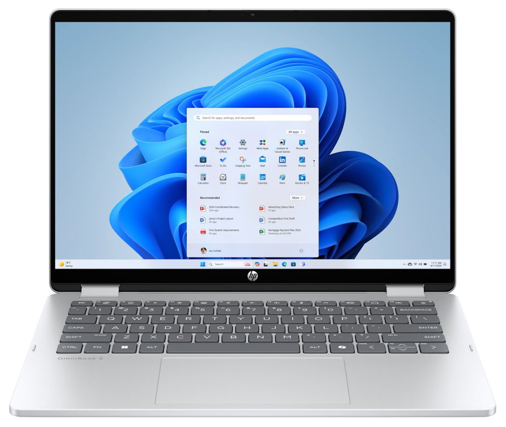 HP OmniBook 5 Flip 14-fp0000nc/ Core i5-1334U/ 16GB DDR5/ 512GB SSD/ Intel Iris Xe/ 14"WUXGA,touch/ W11H/ stříbrný