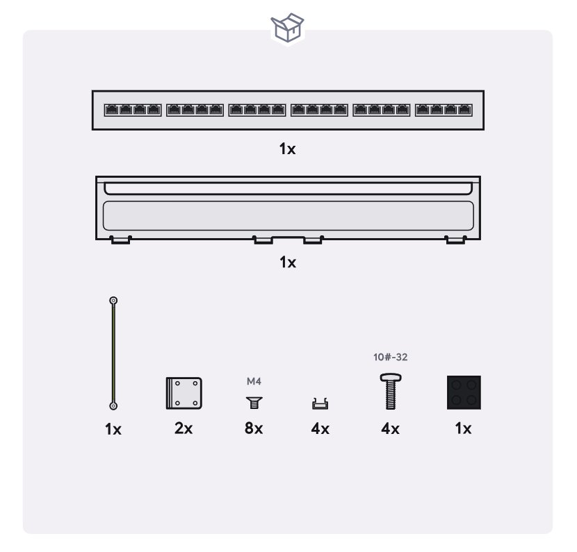 Ubiquiti Ethernet Surge Protection Panel 24 - Přepěťová ochrana do racku, pro 24 zařízení, 10GbE, PoE++, 20kA