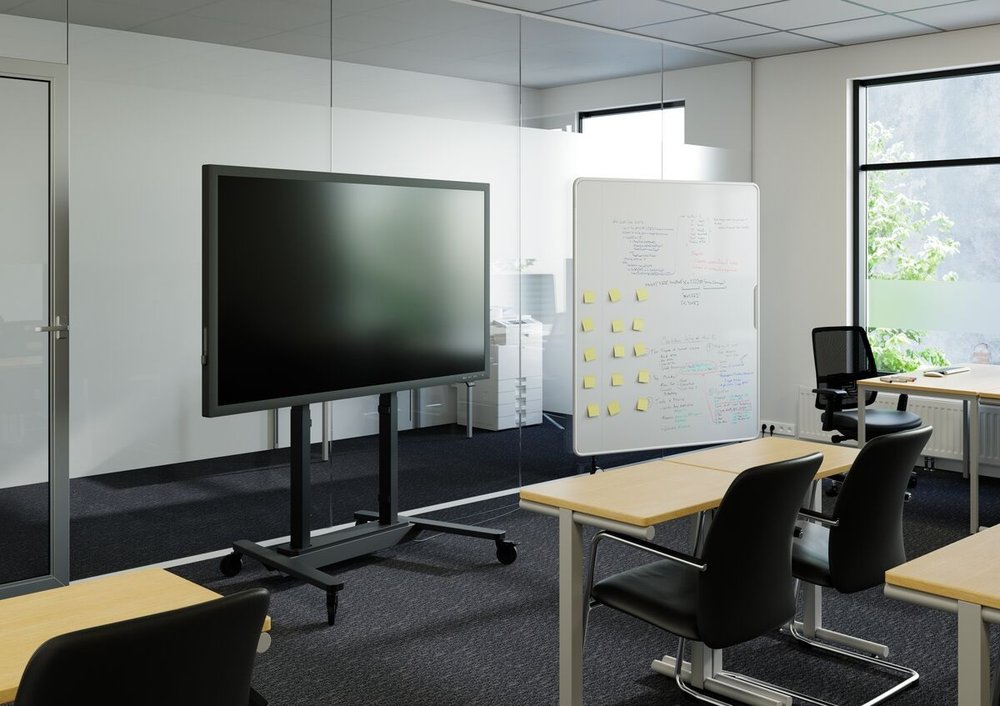 Vogels RISE Elektrický pojízdný TV lift, pojízdný pro displej 55-86", nosnost 120 kg, rychlost 80 mm/s, černý