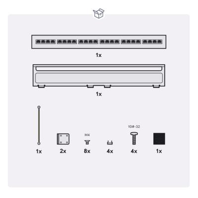 Ubiquiti Ethernet Surge Protection Panel 24 - Přepěťová ochrana do racku, pro 24 zařízení, 10GbE, PoE++, 20kA