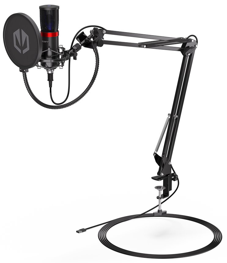 POŠKOZENÝ OBAL - Endorfy mikrofon Streaming / streamovací / rameno / pop-up filtr  / USB-A