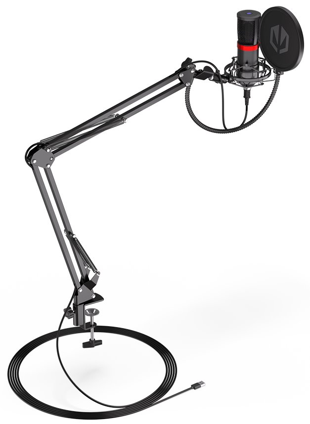 POŠKOZENÝ OBAL - Endorfy mikrofon Streaming / streamovací / rameno / pop-up filtr  / USB-A