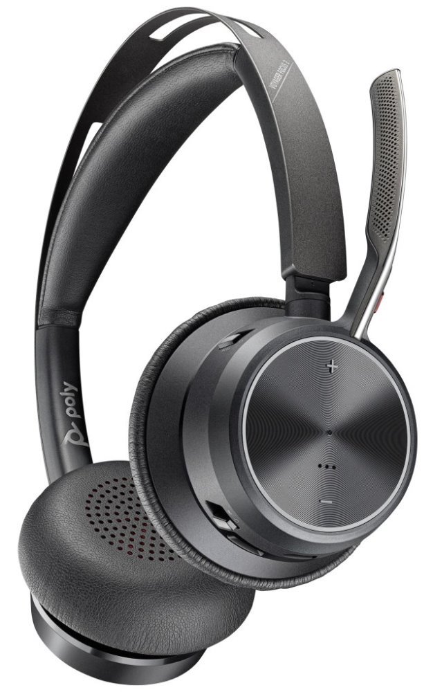 Poly Voyager Focus 2 Microsoft Teams Certified USB-C-C Headset +USB-C/A Adapter +Charging Stand