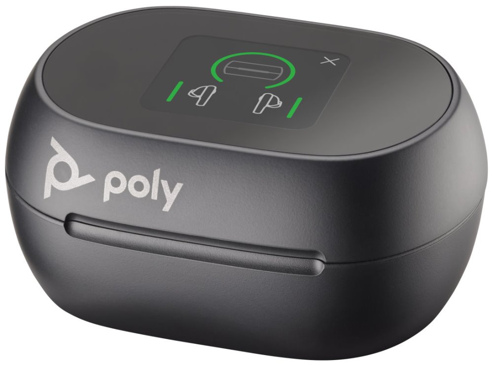 Poly Voyager Free 60+ UC M Carbon Black Earbuds +BT700 USB-C Adapter +Touchscreen Charge Case