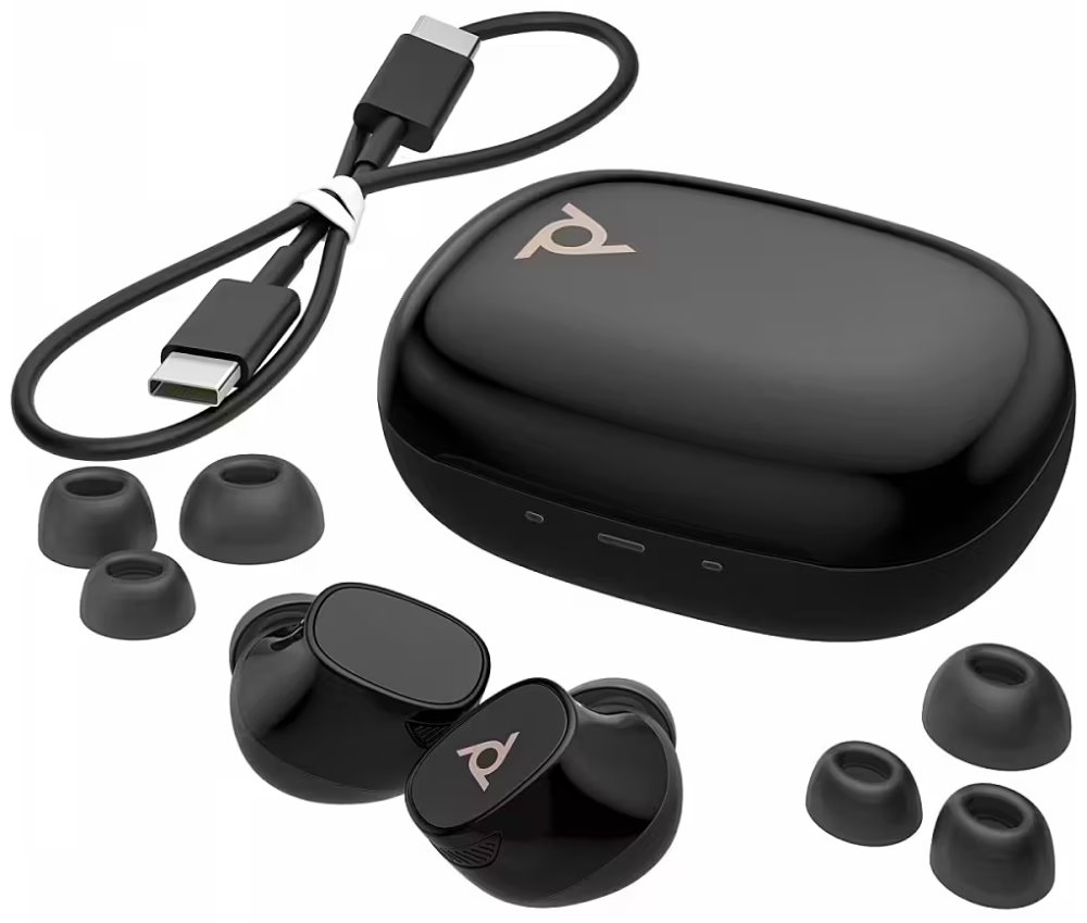 Poly Voyager Free 20 Black Earbuds +Basic Charge Case