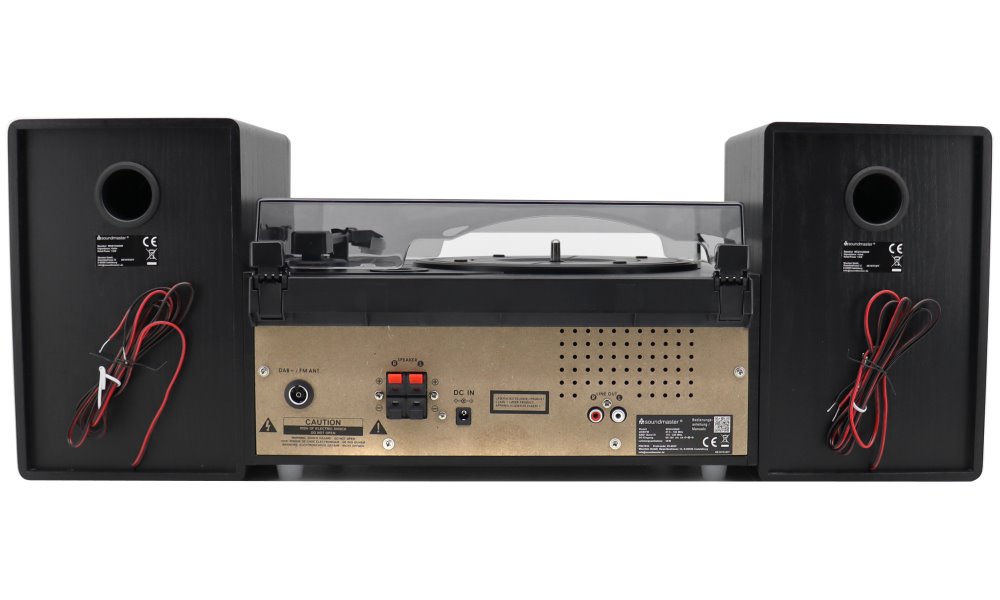 Soundmaster Elite line MCD1950SW/ Gramofon/ CD/ BT/ DAB+/ MP3/ 2x10W/ černý