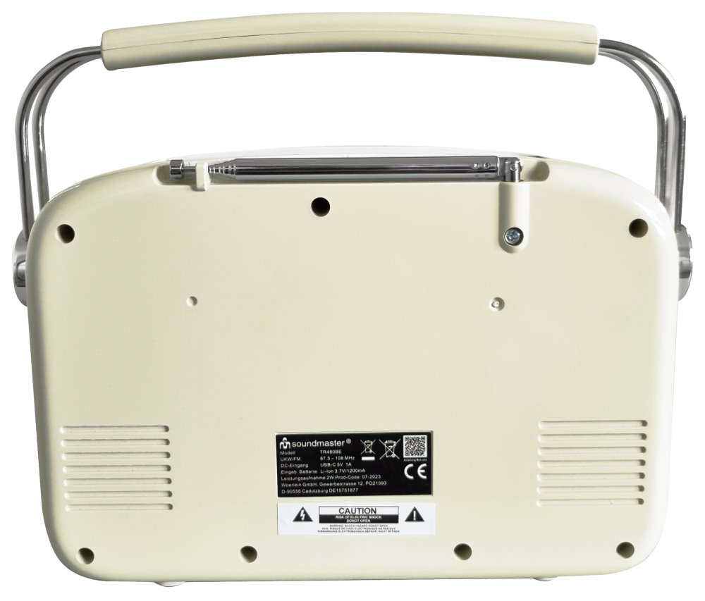 Soundmaster TR480BE rádio/ FM/ UKW/ Solární panel/ Baterie/ Bílé