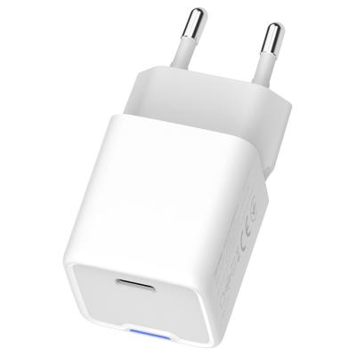 COLORWAY 1x USB-C/ síťová nabíječka/ GaN/ PD/ PPS/ 20W/ Bílá