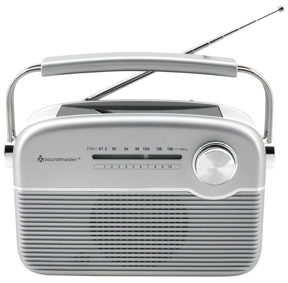 Soundmaster TR480SI rádio/ FM/ UKW/ Solární panel/ Baterie/ Stříbrné