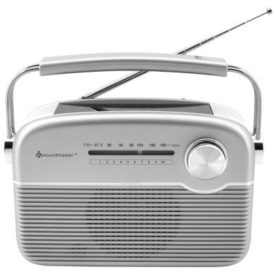 Soundmaster TR480SI rádio/ FM/ UKW/ Solární panel/ Baterie/ Stříbrné