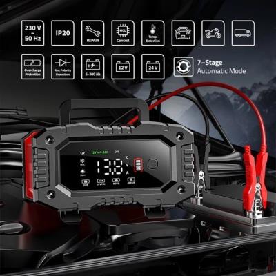 Geti GCA003 12/24V nabíječka akumulátorů, Pb, LiFePO4, 20/10A