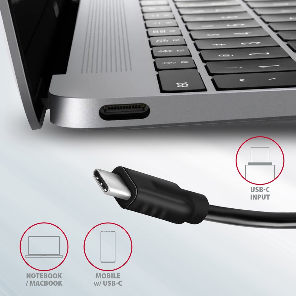 AXAGON multi USB-C hub 5in1 / HMC-5G21 / PD 60W / 2xUSB-C / 2xUSB-A / 1xHDMI / kabel 15cm