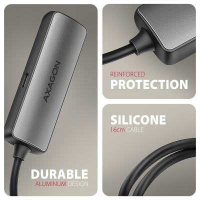 AXAGON adaptér USB-C na HDMI / RVC-HI8KPD / 8K/60Hz, 4K/144Hz / HDCP 2.3 / PD 100W / 0,16m / černý