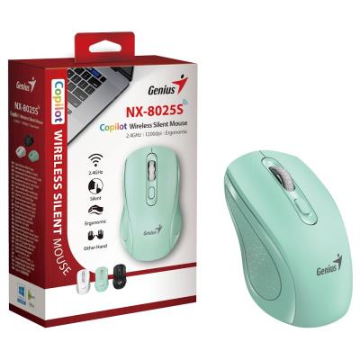 GENIUS NX-8025S Aquamarine/ 1200 dpi/ bezdrátová/ tichá/ Copilot/ 4tlačítková/ zelená