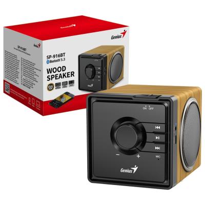 GENIUS repro SP-916BT/ Bluetooth 5.3/ 6W/ mikrofon/ barva světlé dřevo