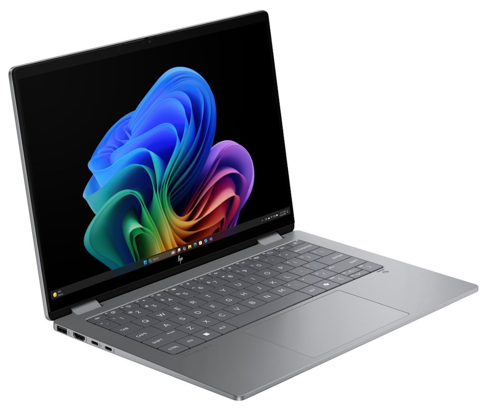 HP OmniBook X Flip AI 14-fk0002nc/ Ryzen AI 7 350/ 32GB DDR5/ 1TB SSD/ Radeon Graphics/ 14"3K,OLED,touch/ W11H/ stříbrný