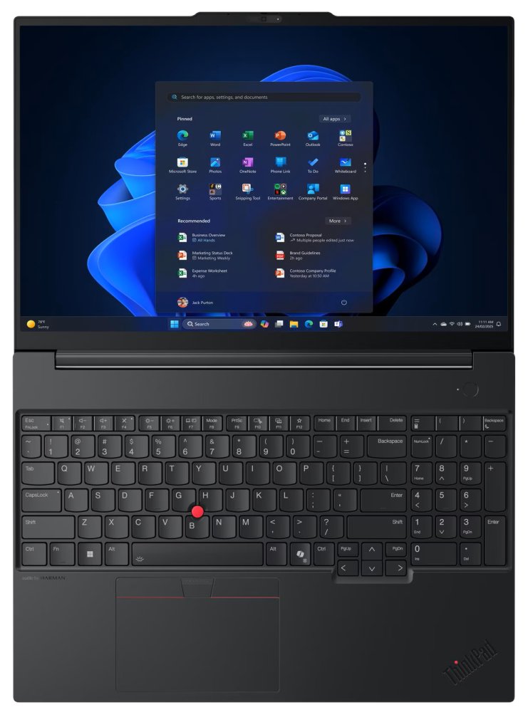 Lenovo E16 Gen 3/ Core Ultra 7 255H/ 32GB DDR5/ 1TB SSD/ Intel Graphics/ 16"WUXGA,matný/ W11P/ černý