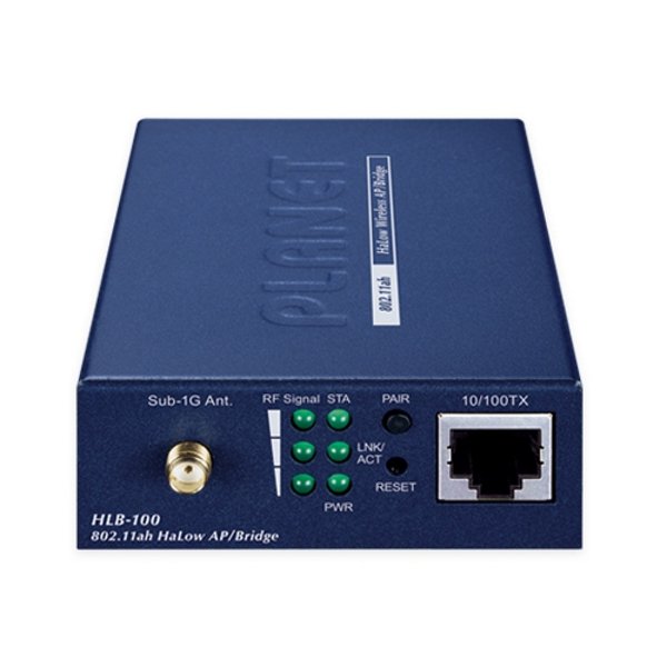 Planet HLB-100, Halow Wi-Fi AP/Bridge/Station, 802.11ah 868MHz, 1x 100TXRJ45, 1x RS485, Modbus TCP, -20~60°C