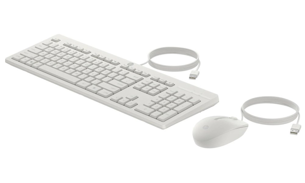 HP 225 Wired Mouse and Keyboard Combo G2 Cashmere White CZEC