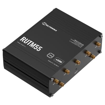 Teltonika RUTM55 průmyslový router, dual SIM + eSIM, 5G, 4x LAN,  serial RS232/485, WiFi 5