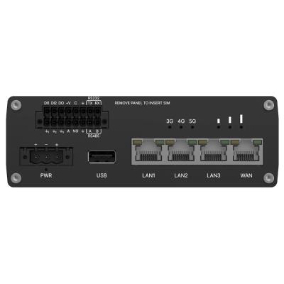 Teltonika RUTM55 průmyslový router, dual SIM + eSIM, 5G, 4x LAN,  serial RS232/485, WiFi 5