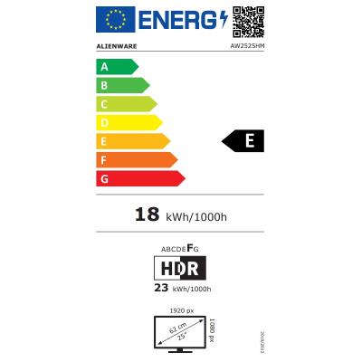 DELL AW2525HM Gaming / 25" LED/ 16:9/ 1920x1080/ FHD/ IPS/ 1000:1/ 1ms/ 2x USB/ DP/ 2x HDMI/ 3Y Basic on-site