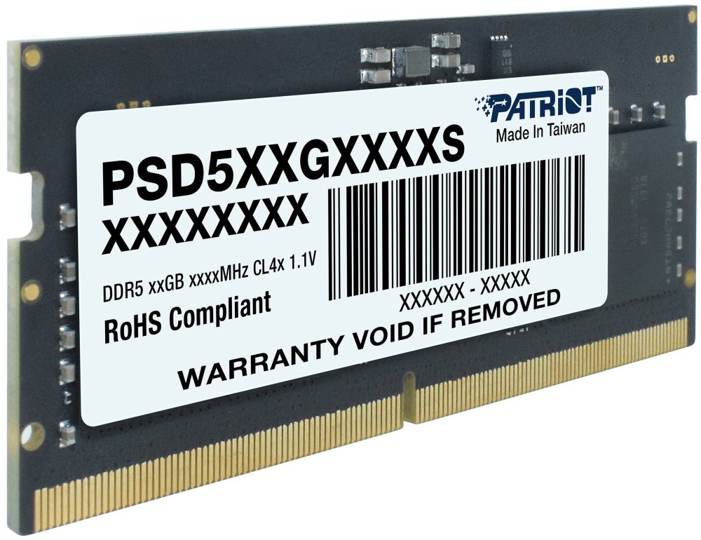 PATRIOT Signature Line 8GB DDR5 5600MT/s / SO-DIMM / CL46 / 1,1V