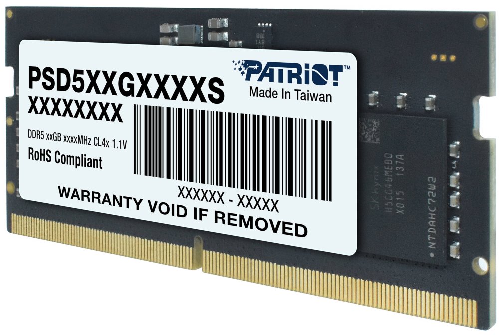 PATRIOT Signature Line 8GB DDR5 5600MT/s / SO-DIMM / CL46 / 1,1V