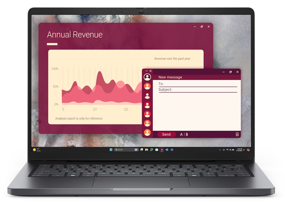 DELL Pro 14 PC14255/ AMD Ryzen 3 210/ 8GB/ 512GB SSD/ 14" FHD+/ FPR/ W11Pro/ 3Y PS on-site