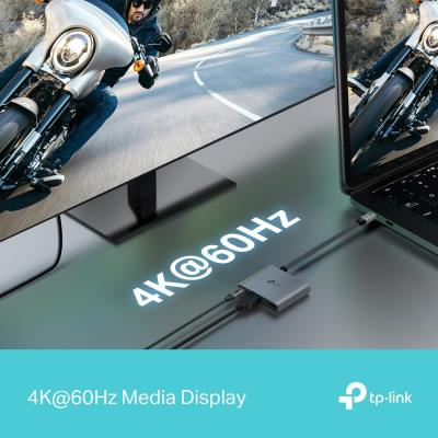 TP-Link UH3020C Dokovací stanice 1x USB-C na 3 porty s HDMI 4K při 60Hz, 100W PD, 1× USB-A