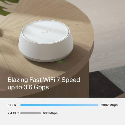 TP-Link Deco BE22 Mesh systém BE3600, WiFi 7, 688MBps na 2,4GHz, 2882 Mbps na 5GHz, 2x GLAN, 2ks v balení