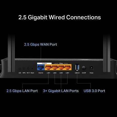 TP-Link Archer BE230 BE3600 WiFi 7 router, 1x GWAN, 4x GLAN, EasyMesh