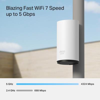 TP-Link Deco BE25 venkovní Mesh systém BE3600, WiFi 7, 688MBps na 2,4GHz, 2882 Mbps na 5GHz, 2x 2,5GLAN, 1ks v balení