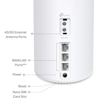 TP-Link Deco X10-4G AX1500 LTE Home Mesh Wi-Fi 6 jednotka, 300 Mbps 2.4GHz + 1201 Mbps 5GHz, 3x GLAN, SIM slot