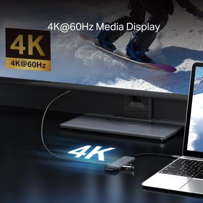 TP-Link UH7021C USB-C Hub na 1x HDMI 4K při 60Hz, 1x USB-C 100W PD, 3× USB-A, SD