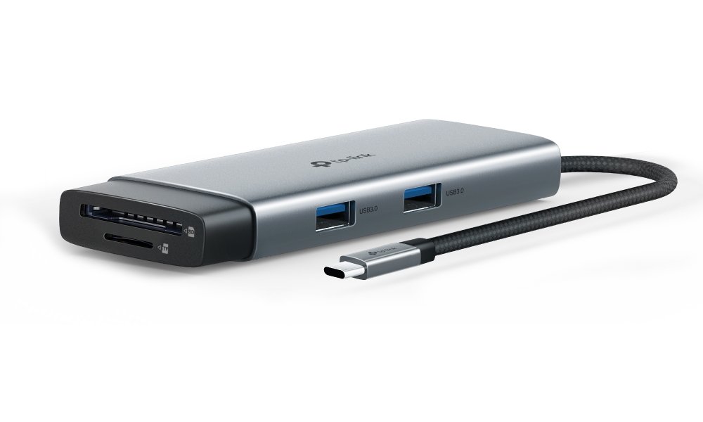 TP-Link UH7020C USB-C Hub na 1x USB-C, 1x HDMI 4K při 60Hz, 1x USB-C 100W PD, 2× USB-A, SD