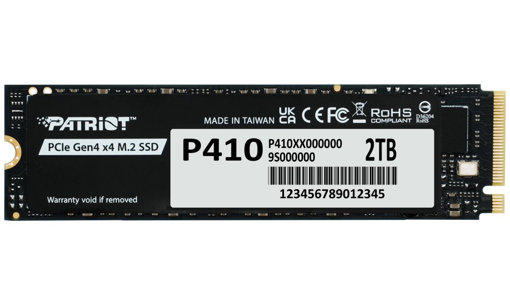 PATRIOT P410 2TB SSD / Interní / M.2 PCIe Gen4 x4 NVMe / 2280