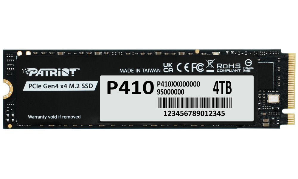 PATRIOT P410 4TB SSD / Interní / M.2 PCIe Gen4 x4 NVMe / 2280