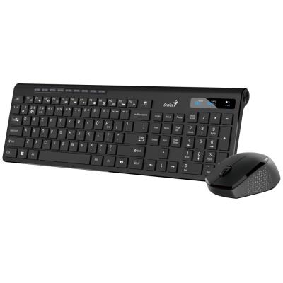 GENIUS SlimStar 8230/ Bezdrátový set Bluetooth + 2,4GHz/ připojení až 3 zařízení/ Copilot/ USB/ černá/ CZ+SK layout