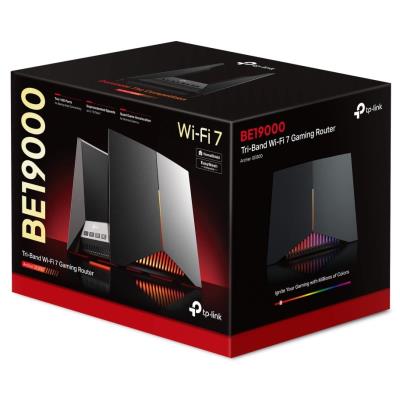 TP-Link Archer GE800 BE19000 WiFi 7 Herní router, 2x 10Gbit WAN/LAN RJ45/SFP+ Combo, 4x 2,5GLAN, USB 3.0, EasyMesh